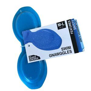 Super Chewer BarkBox Swim Gnawggles Size M/L Dog Toy Scented Add Peanut Butter